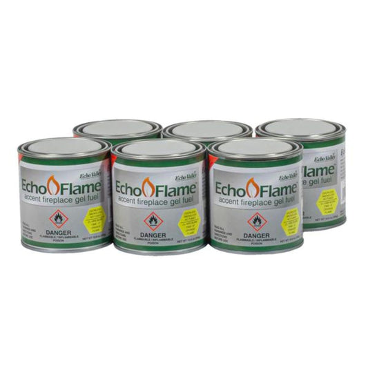 Echo Valley EchoFlame Gel Fuel 6 Pack | Indoor Outdoor Use