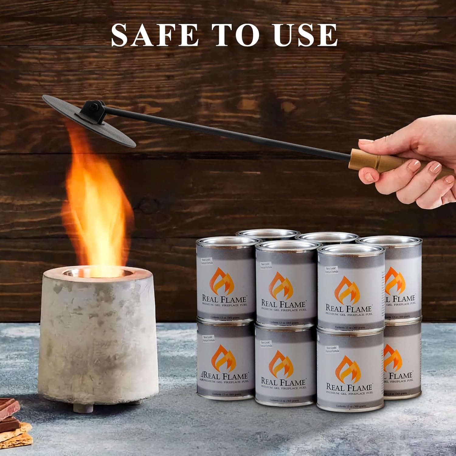 Zipcase Real 3.5 inch Powder-Coated Steel Gel Fuel Snuffer fits Real Flame,SunJel..’s Gel Fuel Can, 1 Pack