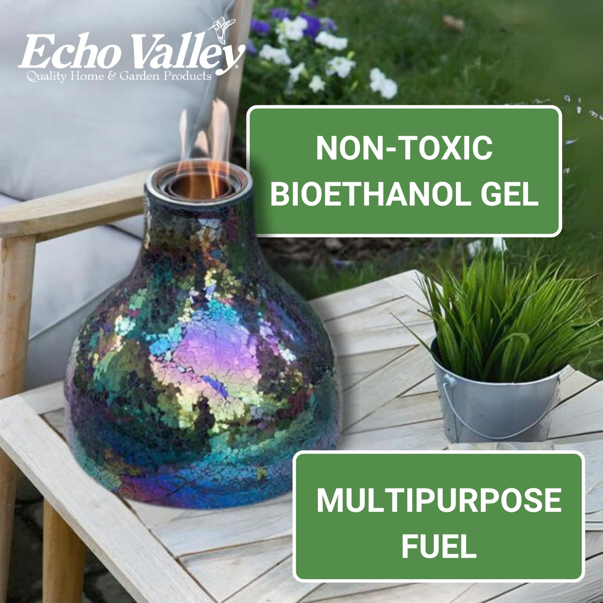 Echo Valley EchoFlame Gel Fuel 6 Pack | Indoor Outdoor Use
