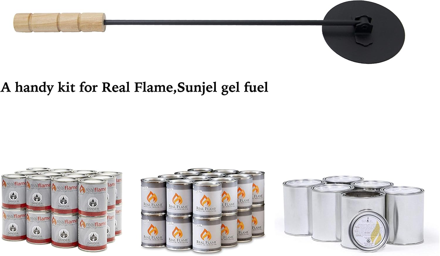 Zipcase Real 3.5 inch Powder-Coated Steel Gel Fuel Snuffer fits Real Flame,SunJel..’s Gel Fuel Can, 1 Pack