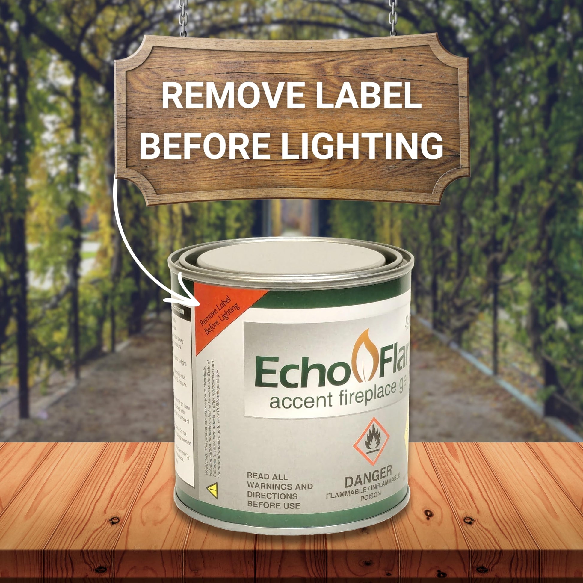 Echo Valley EchoFlame Gel Fuel 6 Pack | Indoor Outdoor Use