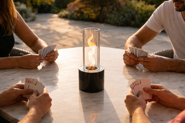 Twisted Flames tabletop fire pit as a unique gift