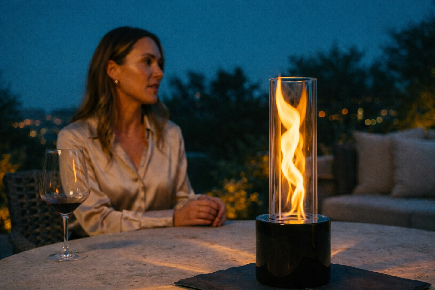 Twisted Flames Tabletop Fire Pit